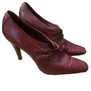 Ralph Lauren burgundy leather heels size 8.5M